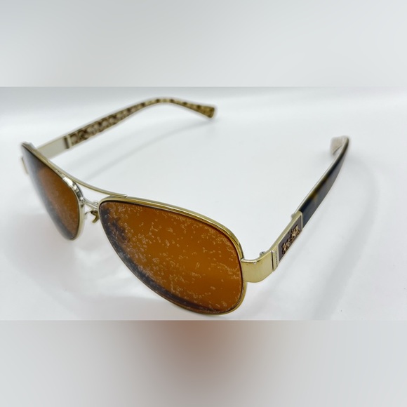 Coach HC7047 Gold Pilot Sunglasses Frames Only - Picture 2 of 8